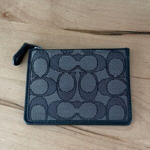 Black and Gray Coach Wallet Card Holder